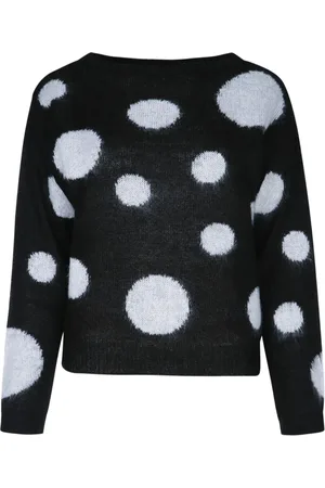 I BLUES Polkaprikket sweater i strik