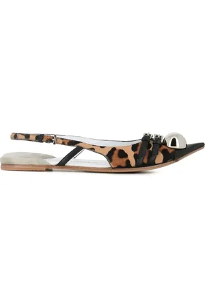 DOVE NUOTANO GLI SQUALI Flade slingback-sko med leopardtryk