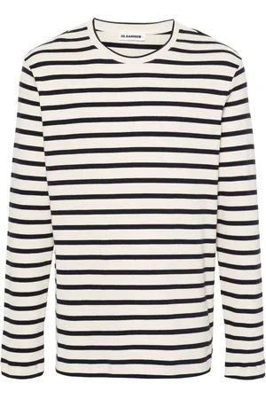 Jil Sander Langærmet sweatshirt med striber