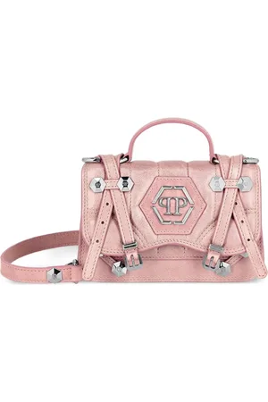 Philipp Plein Lille Hexagon tote-taske i læder