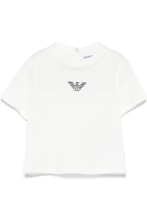 Emporio Armani T-shirt i jersey med gummi-logo