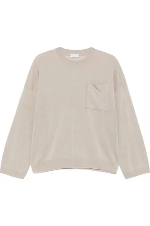 Brunello Cucinelli Finstrikket T-shirt