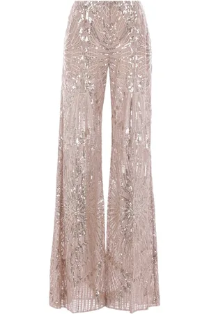 Elie saab Broderede bukser med svaj