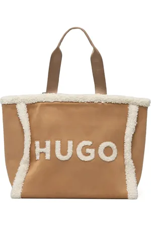 HUGO BOSS Becky tote i imiteret lammeskind