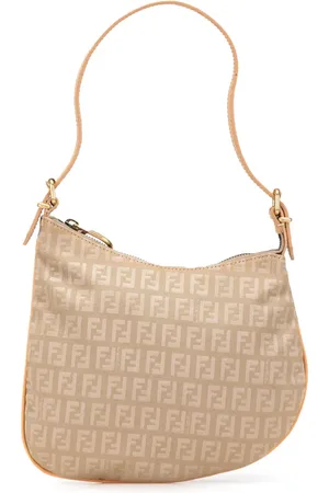 Fendi Zucchino Canvas Oyster skuldertaske fra 2000-2010