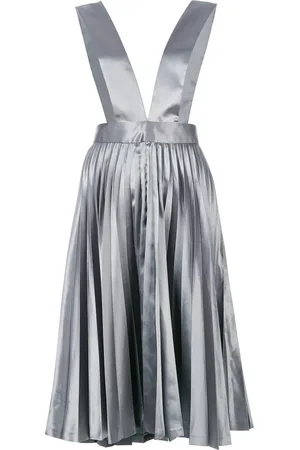 Comme des Garçons Metallisk nederdel med plisseringer