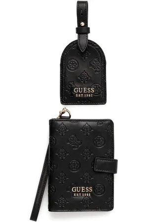 Guess Sæt med pasholder og bagagemærke med præget logo