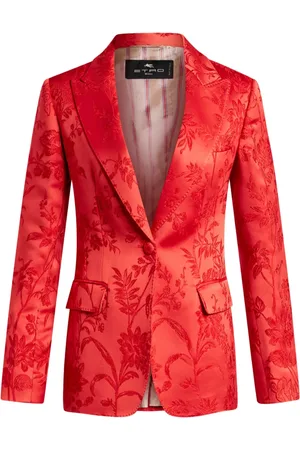 Etro Enkeltradet brokade-frakke i jacquard