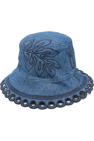 ZIMMERMANN Bøllehat i denim med broderet logo