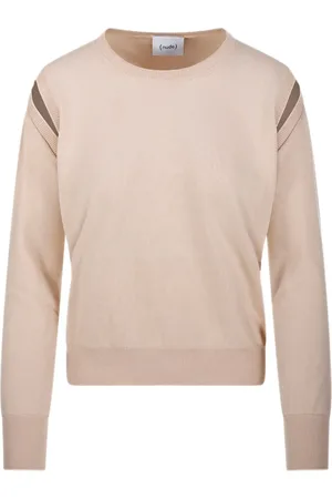NUDE Sweater stribet detalje