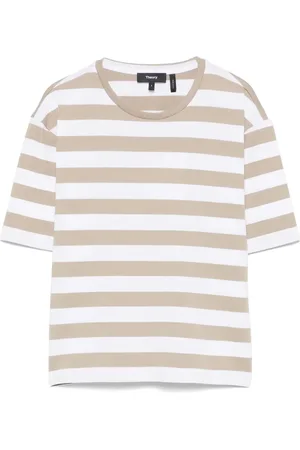 THEORY Stribet T-shirt