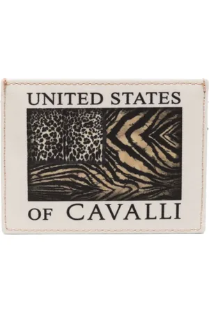 Roberto Cavalli Kortholder med dyretryk og logo