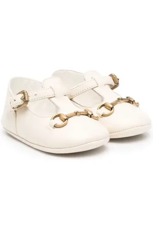 Gucci Babysko i læder med ankelrem
