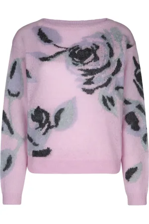 I BLUES Sweater med blomstret motiv