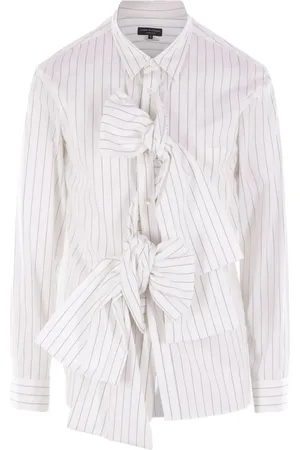 Comme des Garçons Stribet skjorte i poplin