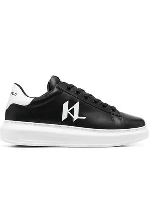 Karl Lagerfeld Sneakers i læder med logo-applikation