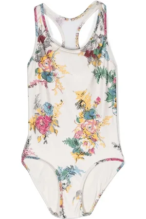 ZIMMERMANN Clover badedragt med blomstertryk og bryderryg
