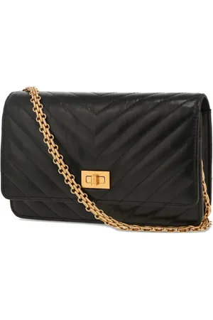 CHANEL Chevron-quiltet skuldertaske