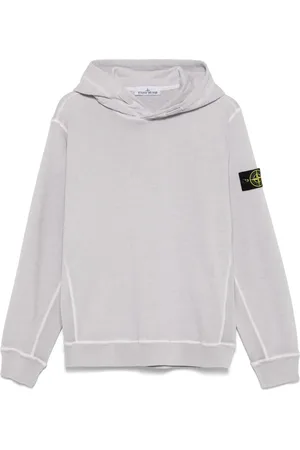 Stone Island Hættetrøje med kompasmærke og logo