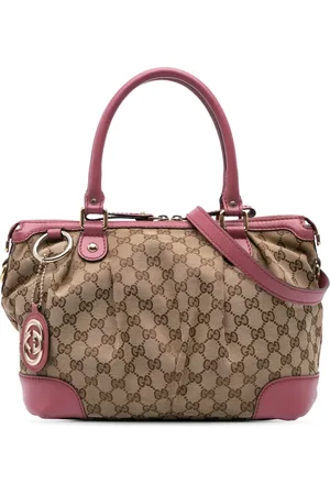 Gucci GG Sukey satchel-taske i lærred fra 2016-2024