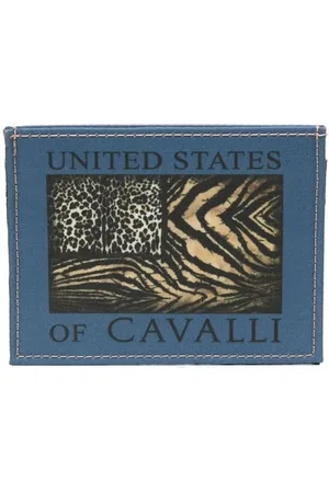 Roberto Cavalli Kortholder med dyretryk og logo