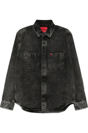 HUGO BOSS Oversize denimskjorte med påsyede lommer