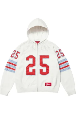Supreme Sport "SS 25 - White" hættetrøje med lynlås