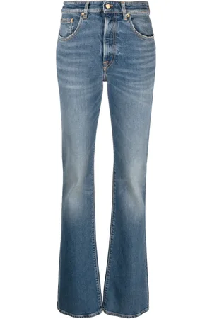 Golden Goose Jeans med brede ben og forvasket effekt
