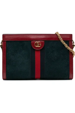 Gucci Lille Ophidia Chain crossbody-taske i ruskind fra 2016-2024