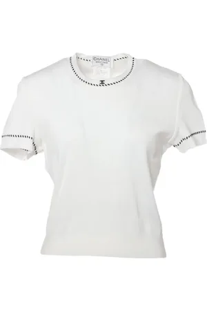 CHANEL T-shirt med broderet CC-logo fra 1996