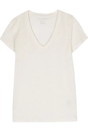 Majestic T-shirt med V-hals