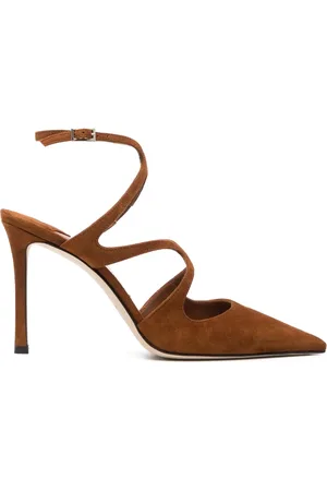 Jimmy Choo 105mm Azia pumps i ruskind med spids tå