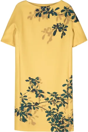 DRIES VAN NOTEN Kjole i scuba med blomstret tryk fra 00
