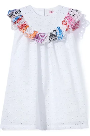PUCCI Junior Kjole med broderie-anglaise