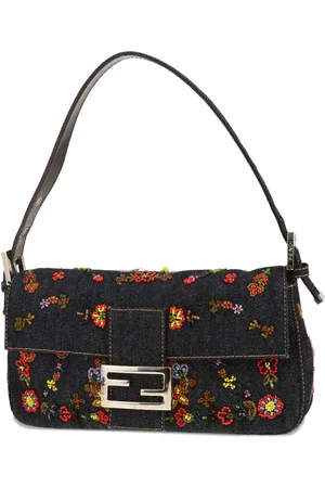 Fendi Baguette håndtaske i denim