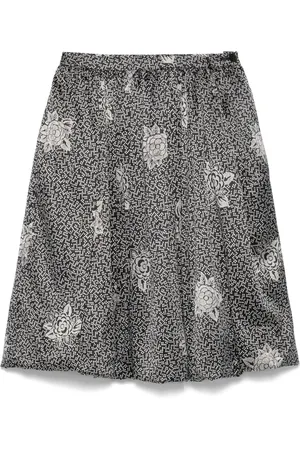 Giorgio Armani Kort nederdel med blomstermønster fra 1990