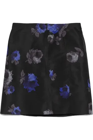 Prada Kort nederdel med blomstermønster fra 1990