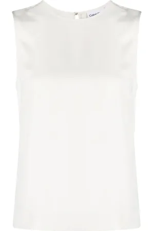 Calvin Klein Bluse uden ærmer med rund hals