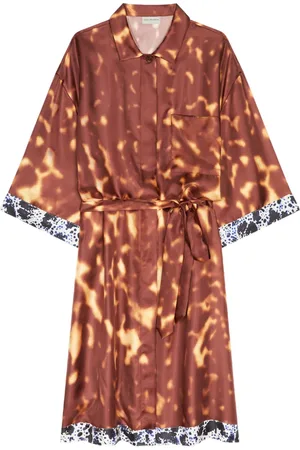 DRIES VAN NOTEN Skjortekjole i silke