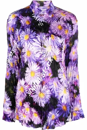 Balenciaga Krøllet skjorte med blomstertryk