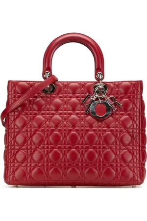 Dior Stor Cannage Lady Dior satchel-taske i lammeskind fra 2010