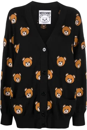 Moschino Strikket cardigan med bamse i jacquard