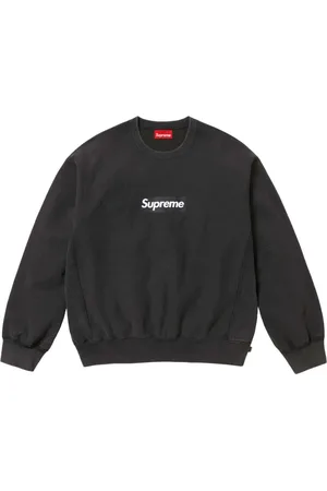 Supreme Forvasket SS 25 - Black sweatshirt med bokslogo