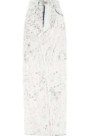 Maison Margiela Mellemlang nederdel med belagt finish