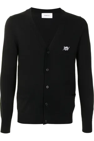 Ports V Cardigan med knapper og logo