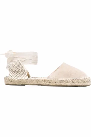 MANEBI Flade Hamptons-espadriller med snøre