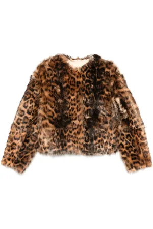 YVES SALOMON Jakke med leopardmønster