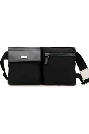 Gucci Bæltetaske i nylon med to lommer fra 2000-2015