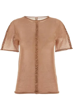 UMA WANG Halv-gennemsigtig T-shirt