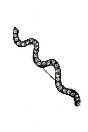 JENNIFER GIBSON JEWELLERY Pre-owned Art Deco Crystal Snake broche fra 1930